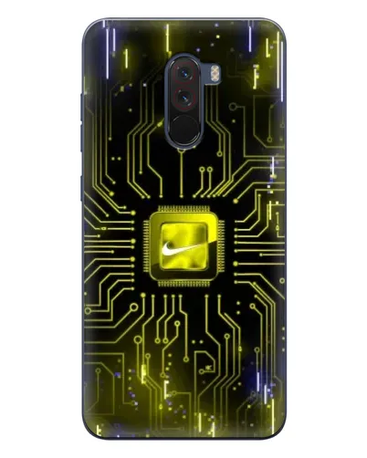 Чехол для Xiaomi POCO F1 с картинкой «Nike — золотая искра» Чехол для Xiaomi POCO F1 с картинкой «Nike — золотая искра»