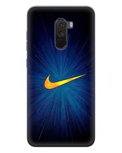 Чохол для Xiaomi POCO F1 з картинкою «Синій пульс Nike»