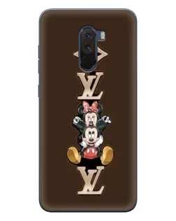 Чехол для Xiaomi POCO F1 с картинкой «LV и Микки Маус»