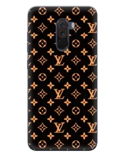 Чехол для Xiaomi POCO F1 с картинкой «Золотая монограмма LV»