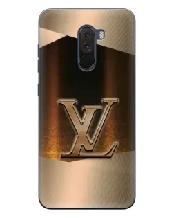Чехол для Xiaomi POCO F1 с картинкой «LV — золотое сияние»