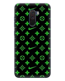 Чехол для Xiaomi POCO F1 с картинкой «Неоновый принт LV»