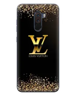 Чехол для Xiaomi POCO F1 с картинкой «LV — золотые искры»