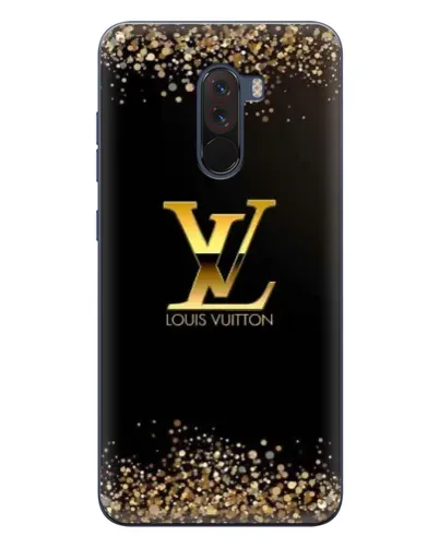 Чехол для Xiaomi POCO F1 с картинкой «LV — золотые искры»