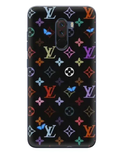 Чехол для Xiaomi POCO F1 с картинкой «Цветная монограмма LV»