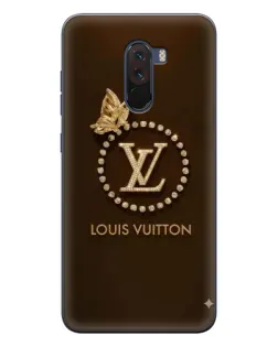 Чехол для Xiaomi POCO F1 с картинкой «LV — золотая печать»