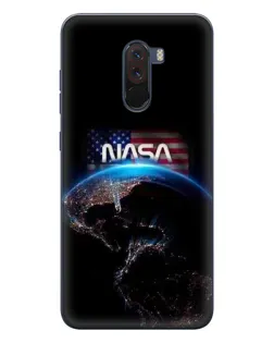 Чехол для Xiaomi POCO F1 с картинкой «Земля из космоса NASA»