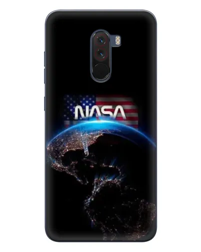 Чехол для Xiaomi POCO F1 с картинкой «Земля из космоса NASA»