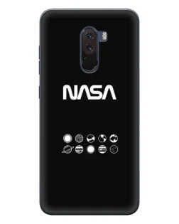 Чехол для Xiaomi POCO F1 с картинкой «NASA — технический принт»