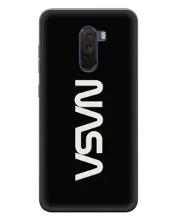 Чехол для Xiaomi POCO F1 с картинкой «NASA — вертикальный логотип»
