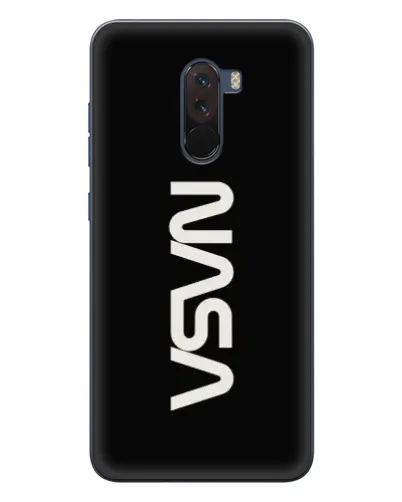 Чехол для Xiaomi POCO F1 с картинкой «NASA — вертикальный логотип»