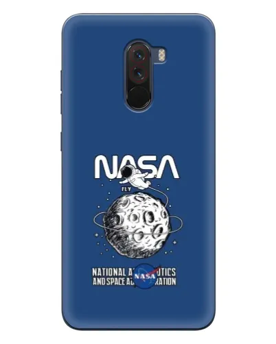 Чехол для Xiaomi POCO F1 с картинкой «NASA — лунная миссия»