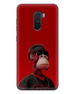 Чехол для Xiaomi POCO F1 с картинкой «Bored Ape в красном» Чехол для Xiaomi POCO F1 с картинкой «Bored Ape в красном»