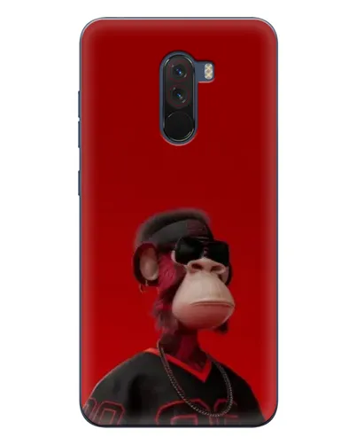 Чехол для Xiaomi POCO F1 с картинкой «Bored Ape в красном»
