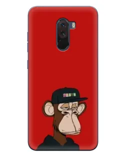 Чехол для Xiaomi POCO F1 с картинкой «Bored Ape — красный фон» Чехол для Xiaomi POCO F1 с картинкой «Bored Ape — красный фон»