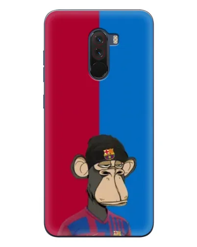 Чехол для Xiaomi POCO F1 с картинкой «Bored Ape — фанат Барсы»