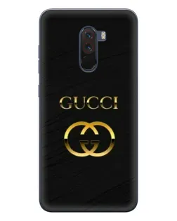 Чехол для Xiaomi POCO F1 с картинкой «Золотой логотип Gucci»