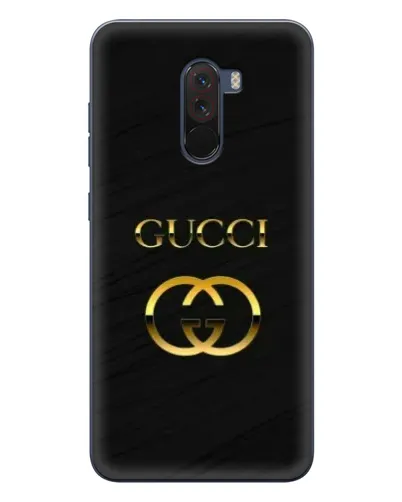 Чехол для Xiaomi POCO F1 с картинкой «Золотой логотип Gucci»