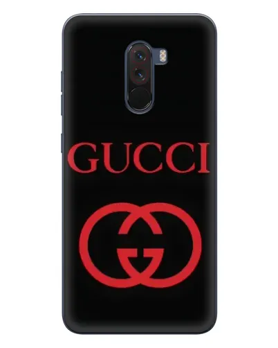 Чехол для Xiaomi POCO F1 с картинкой «Gucci — красный логотип»