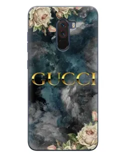 Чехол для Xiaomi POCO F1 с картинкой «Абстрактные цветы Gucci»