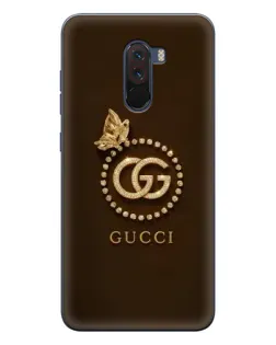 Чехол для Xiaomi POCO F1 с картинкой «Gucci — золотая бабочка»