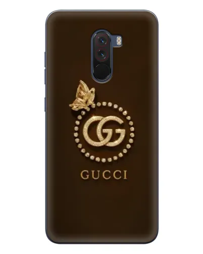 Чехол для Xiaomi POCO F1 с картинкой «Gucci — золотая бабочка»