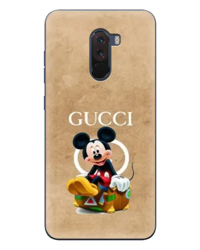 Чехол для Xiaomi POCO F1 с картинкой «Микки Маус Gucci — крафт»