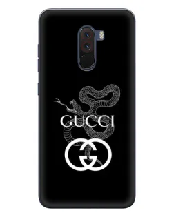 Чехол для Xiaomi POCO F1 с картинкой «Gucci — серебряная змея»