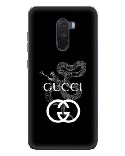 Чехол для Xiaomi POCO F1 с картинкой «Gucci — серебряная змея»