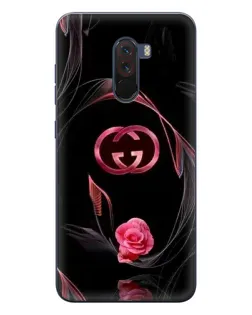 Чехол для Xiaomi POCO F1 с картинкой «Gucci — неоновая роза»