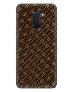 Чехол для Xiaomi POCO F1 с картинкой «Gucci — золотые диагонали»
