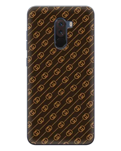 Чехол для Xiaomi POCO F1 с картинкой «Gucci — золотые диагонали»