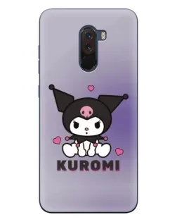 Чехол для Xiaomi POCO F1 с картинкой «Kuromi — фиолетовый арт»