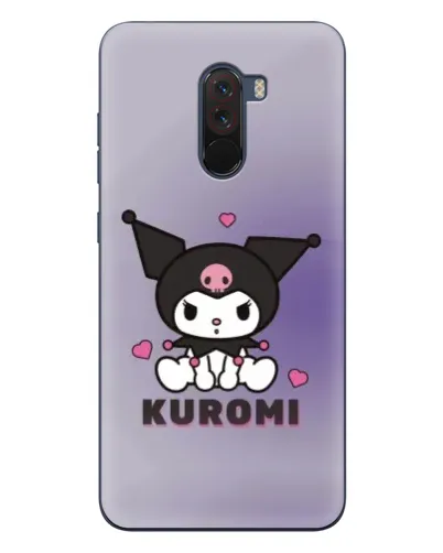 Чехол для Xiaomi POCO F1 с картинкой «Kuromi — фиолетовый арт»