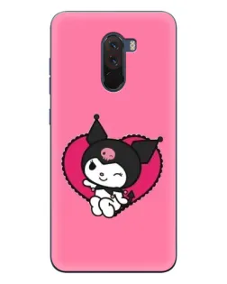 Чехол для Xiaomi POCO F1 с картинкой «Kuromi — любовь в сердце»