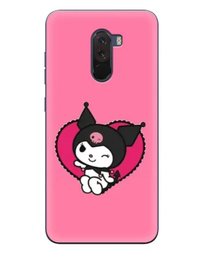 Чехол для Xiaomi POCO F1 с картинкой «Kuromi — любовь в сердце»