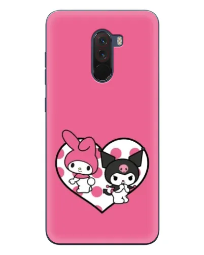 Чехол для Xiaomi POCO F1 с картинкой «Kuromi и My Melody»