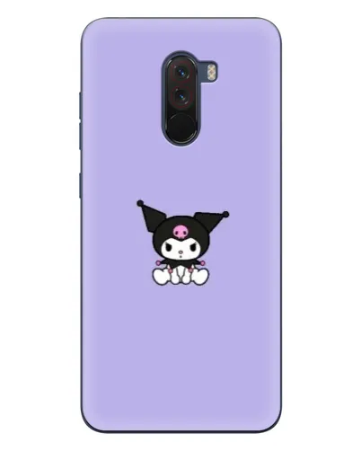 Чехол для Xiaomi POCO F1 с картинкой «Kuromi — фиолетовый минимализм»