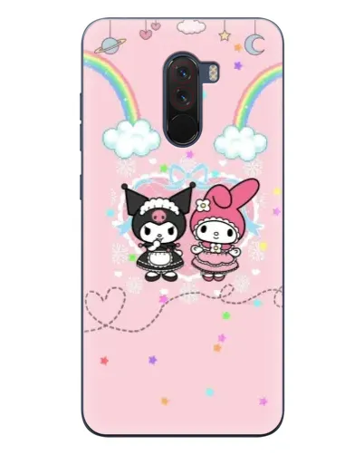 Чехол для Xiaomi POCO F1 с картинкой «My Melody и Kuromi»