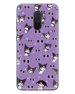Чехол для Xiaomi POCO F1 с картинкой «Kuromi — паттерн»
