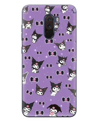 Чехол для Xiaomi POCO F1 с картинкой «Kuromi — паттерн»
