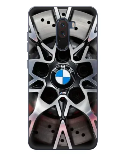 Чехол для Xiaomi POCO F1 с картинкой «BMW — деталь диска»