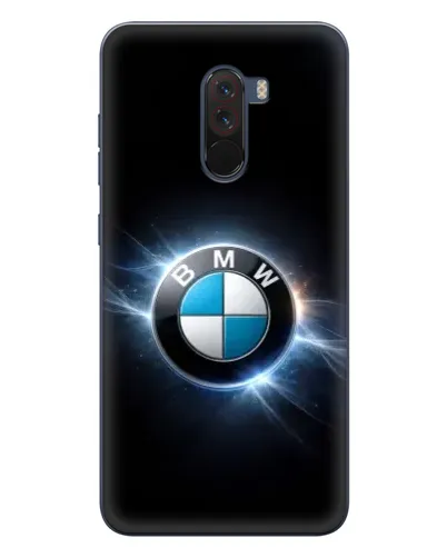 Чехол для Xiaomi POCO F1 с картинкой «BMW — неоновое сияние»