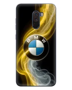 Чехол для Xiaomi POCO F1 с картинкой «Золотистый дым BMW»