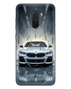 Чехол для Xiaomi POCO F1 с картинкой «BMW в свете фар»