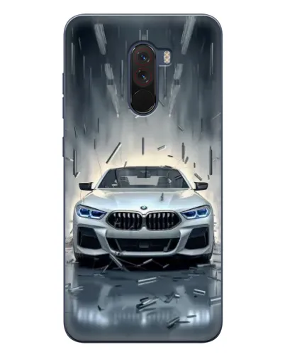 Чехол для Xiaomi POCO F1 с картинкой «BMW в свете фар»