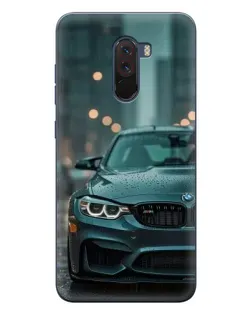 Чехол для Xiaomi POCO F1 с картинкой «BMW в огнях города»