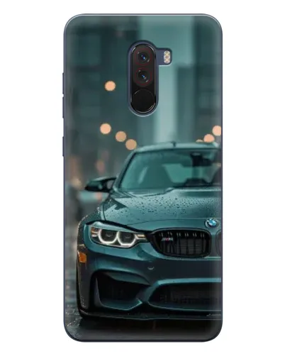 Чехол для Xiaomi POCO F1 с картинкой «BMW в огнях города»