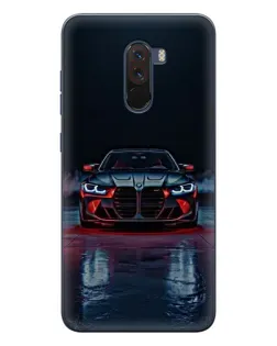 Чехол для Xiaomi POCO F1 с картинкой «BMW на мокрой дороге»