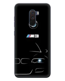 Чехол для Xiaomi POCO F1 с картинкой «Минималистичный принт BMW M3»
